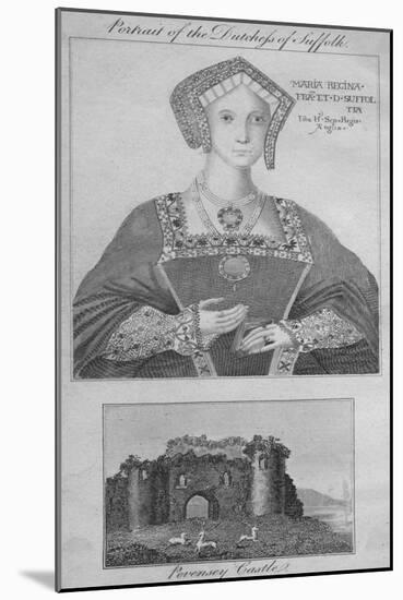 'Portrait of the Duchess of Suffolk, Pevensey Castle', 1805-Unknown-Mounted Giclee Print