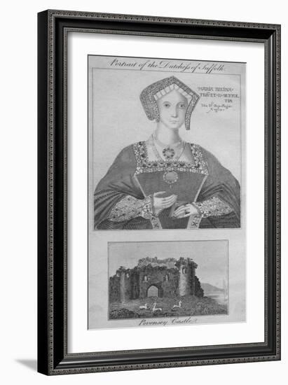 'Portrait of the Duchess of Suffolk, Pevensey Castle', 1805-Unknown-Framed Giclee Print