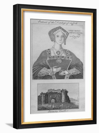 'Portrait of the Duchess of Suffolk, Pevensey Castle', 1805-Unknown-Framed Giclee Print