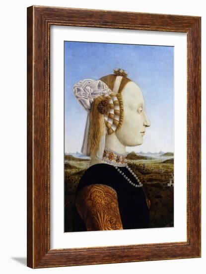 Portrait of the Duchess of Urbino, Battista Sforza-Piero della Francesca-Framed Giclee Print