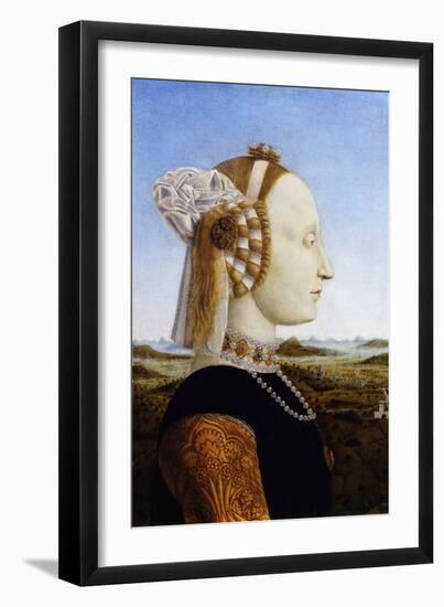 Portrait of the Duchess of Urbino, Battista Sforza-Piero della Francesca-Framed Giclee Print