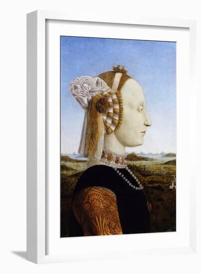 Portrait of the Duchess of Urbino, Battista Sforza-Piero della Francesca-Framed Giclee Print