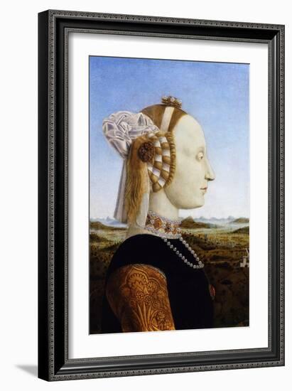 Portrait of the Duchess of Urbino, Battista Sforza-Piero della Francesca-Framed Giclee Print