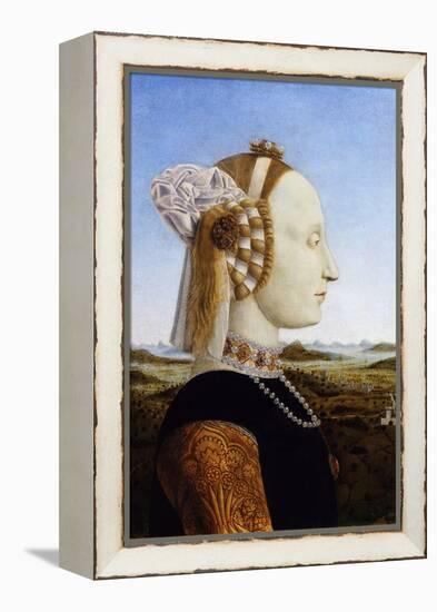 Portrait of the Duchess of Urbino, Battista Sforza-Piero della Francesca-Framed Premier Image Canvas
