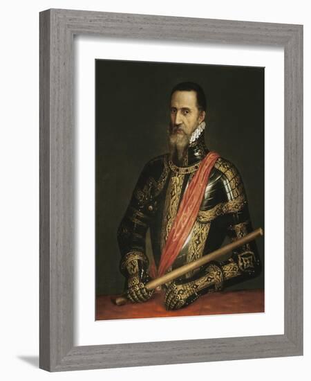 Portrait of the Duke of Alva-Titian (Tiziano Vecelli)-Framed Art Print