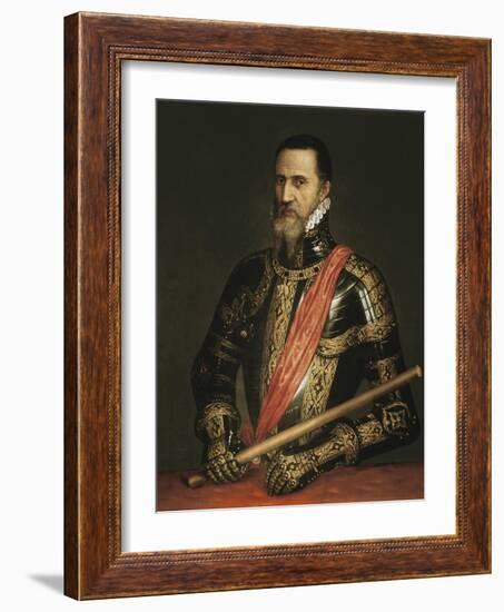 Portrait of the Duke of Alva-Titian (Tiziano Vecelli)-Framed Art Print