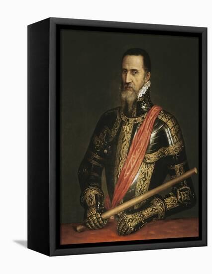 Portrait of the Duke of Alva-Titian (Tiziano Vecelli)-Framed Stretched Canvas