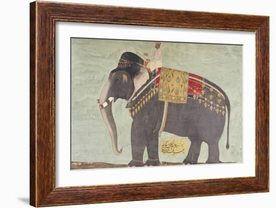 Portrait of the Elephant "Alam-Guman Gajraj", circa 1650-null-Framed Giclee Print