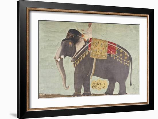 Portrait of the Elephant "Alam-Guman Gajraj", circa 1650-null-Framed Giclee Print