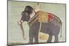 Portrait of the Elephant "Alam-Guman Gajraj", circa 1650-null-Mounted Giclee Print