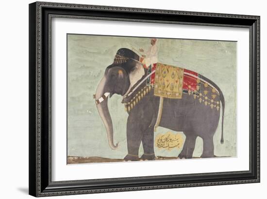 Portrait of the Elephant "Alam-Guman Gajraj", circa 1650-null-Framed Giclee Print