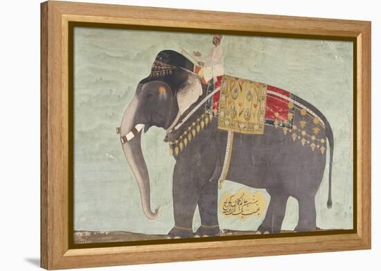 Portrait of the Elephant "Alam-Guman Gajraj", circa 1650-null-Framed Premier Image Canvas