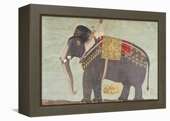 Portrait of the Elephant "Alam-Guman Gajraj", circa 1650-null-Framed Premier Image Canvas