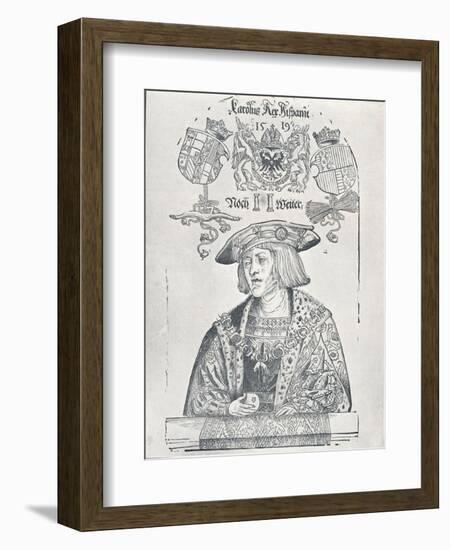 Portrait of the Emperor Charles V, 1519-Albrecht Dürer-Framed Giclee Print