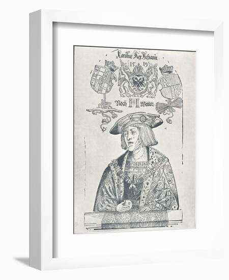 Portrait of the Emperor Charles V, 1519-Albrecht Dürer-Framed Giclee Print