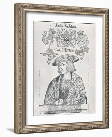 Portrait of the Emperor Charles V, 1519-Albrecht Dürer-Framed Giclee Print