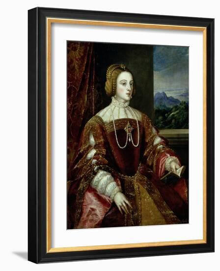 Portrait of the Empress Isabella of Portugal, 1548-Titian (Tiziano Vecelli)-Framed Giclee Print