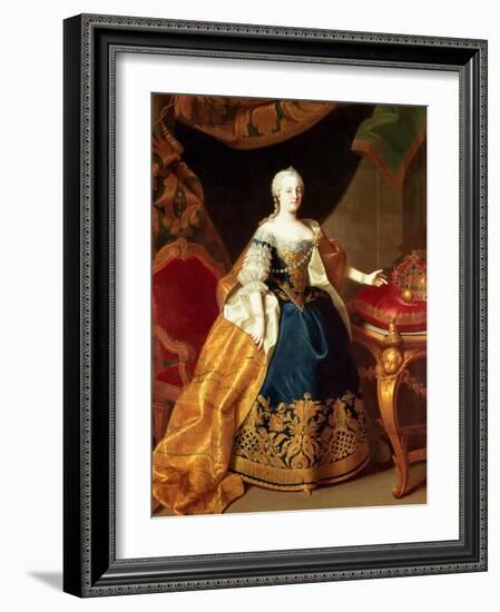 Portrait of the Empress Maria Theresa of Austria (1717-80)-Martin van Meytens-Framed Giclee Print