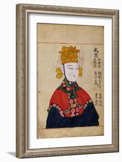 Portrait of the Empress Wu Zetian-null-Framed Giclee Print