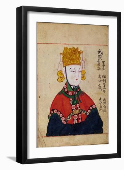 Portrait of the Empress Wu Zetian-null-Framed Giclee Print