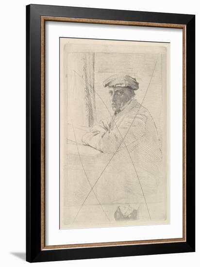 Portrait of the Engraver Joseph Tourny, 1857-Edgar Degas-Framed Giclee Print