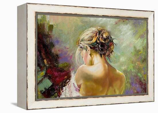 Portrait Of The Exposed Girl Behind-balaikin2009-Framed Stretched Canvas