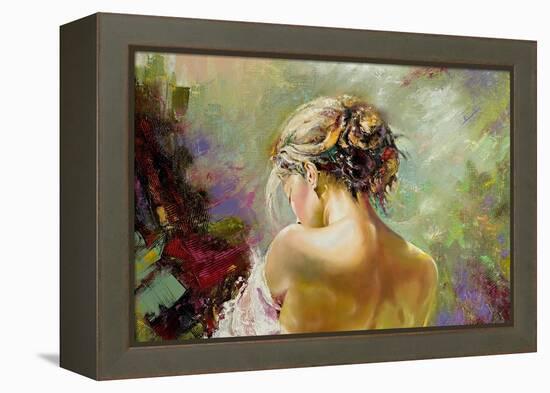 Portrait Of The Exposed Girl Behind-balaikin2009-Framed Stretched Canvas