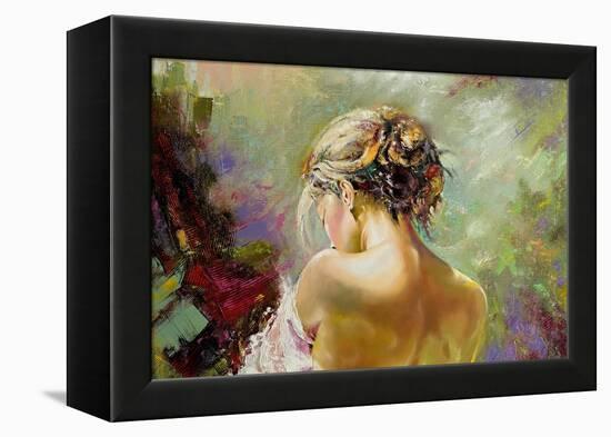 Portrait Of The Exposed Girl Behind-balaikin2009-Framed Stretched Canvas