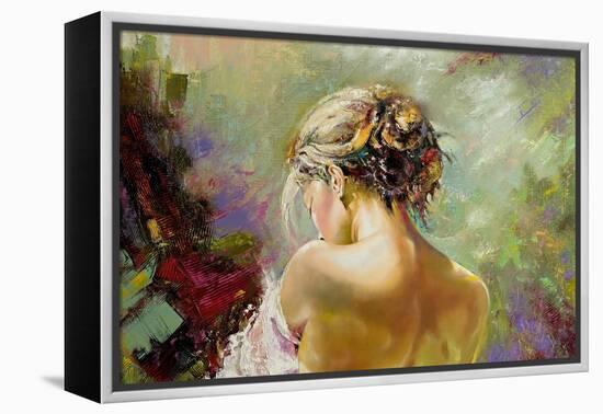 Portrait Of The Exposed Girl Behind-balaikin2009-Framed Stretched Canvas