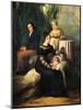 Portrait of the Family Borri Stampa (Oil on Canvas, 1822)-Francesco Hayez-Mounted Giclee Print