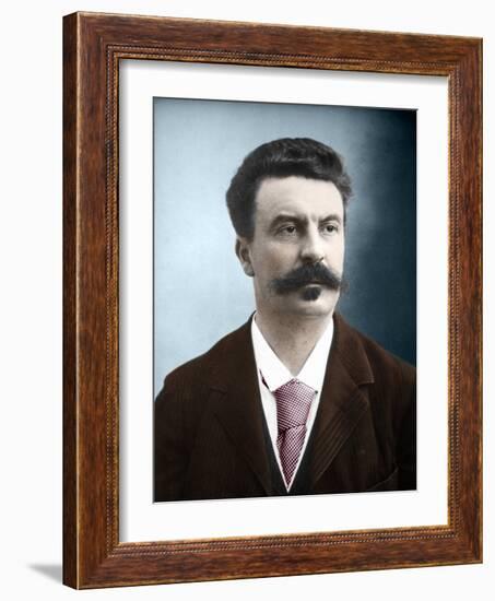 Portrait of the French Writer Guy De Maupassant (1850-1893)-Unknown Artist-Framed Giclee Print