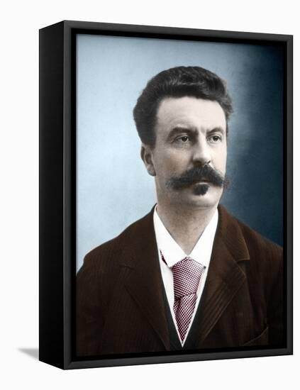 Portrait of the French Writer Guy De Maupassant (1850-1893)-Unknown Artist-Framed Premier Image Canvas