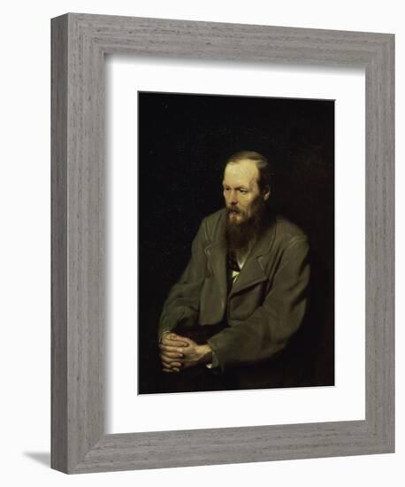 Portrait of the Fyodor Dostojevsky-Vasili Grigorevich Perov-Framed Giclee Print