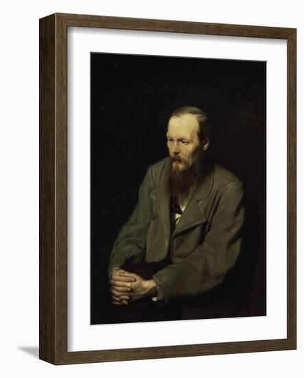 Portrait of the Fyodor Dostojevsky-Vasili Grigorevich Perov-Framed Giclee Print