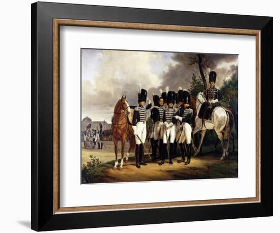 Portrait of the General Marquis De Talhout-Roy, 1818-19-Horace Vernet-Framed Giclee Print
