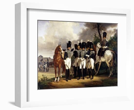 Portrait of the General Marquis De Talhout-Roy, 1818-19-Horace Vernet-Framed Giclee Print