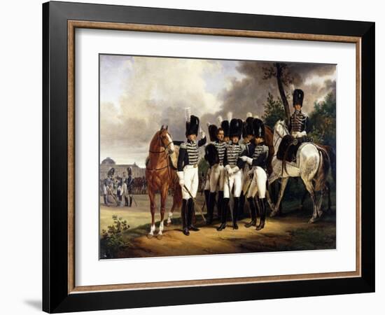 Portrait of the General Marquis De Talhout-Roy, 1818-19-Horace Vernet-Framed Giclee Print