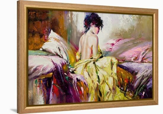 Portrait of the Girl on a Bed-balaikin2009-Framed Stretched Canvas