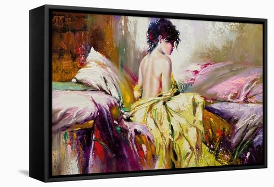 Portrait of the Girl on a Bed-balaikin2009-Framed Stretched Canvas