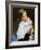 Portrait Of The Girl With A Cat-balaikin2009-Framed Art Print