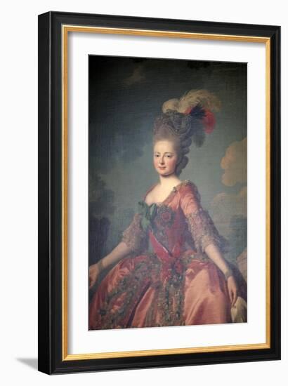 Portrait of the Grand Duchess Maria Feodorovna, 1777-Alexander Roslin-Framed Giclee Print