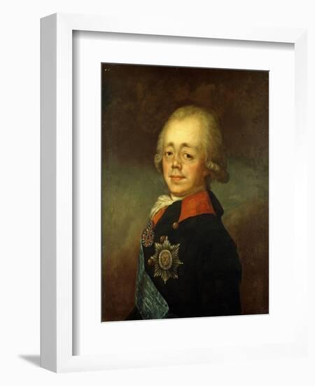 Portrait of the Grand Duke Paul Petrovich (Future Tsar Paul I)-Vladimir Lukich Borovikovsky-Framed Giclee Print