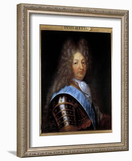 Portrait of the Great Dolphin (1661-1711), Son of Louis XIV Painting by Pierre Mignard (1612-1695)-Pierre Mignard-Framed Giclee Print