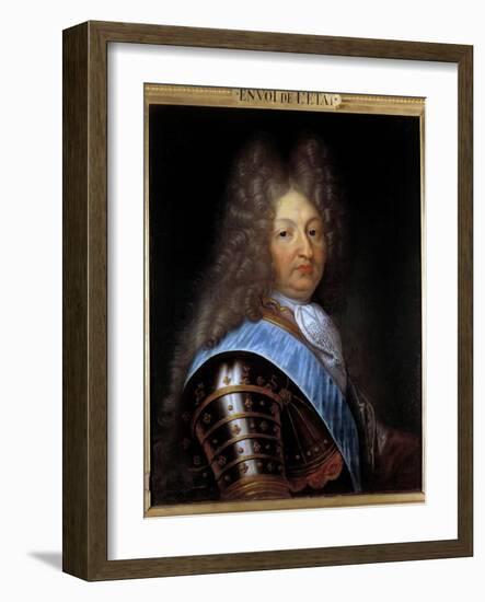 Portrait of the Great Dolphin (1661-1711), Son of Louis XIV Painting by Pierre Mignard (1612-1695)-Pierre Mignard-Framed Giclee Print