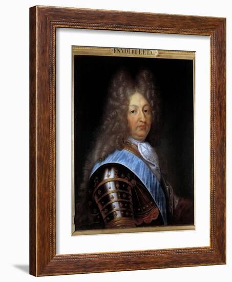 Portrait of the Great Dolphin (1661-1711), Son of Louis XIV Painting by Pierre Mignard (1612-1695)-Pierre Mignard-Framed Giclee Print