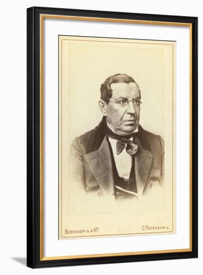 Portrait of the Historian Nikolay Gerasimovich Ustryalov (1805-187)-null-Framed Giclee Print