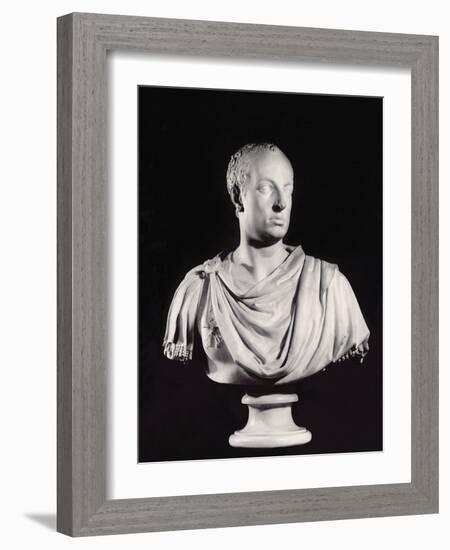 Portrait of the Holy Roman Emperor Francis I (1708-65) (Marble) (See also 82132)-Antonio Canova-Framed Giclee Print