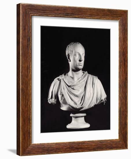 Portrait of the Holy Roman Emperor Francis I (1708-65) (Marble) (See also 82132)-Antonio Canova-Framed Giclee Print