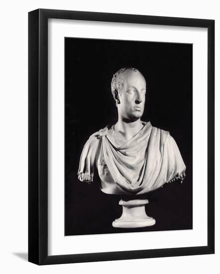 Portrait of the Holy Roman Emperor Francis I (1708-65) (Marble) (See also 82132)-Antonio Canova-Framed Giclee Print