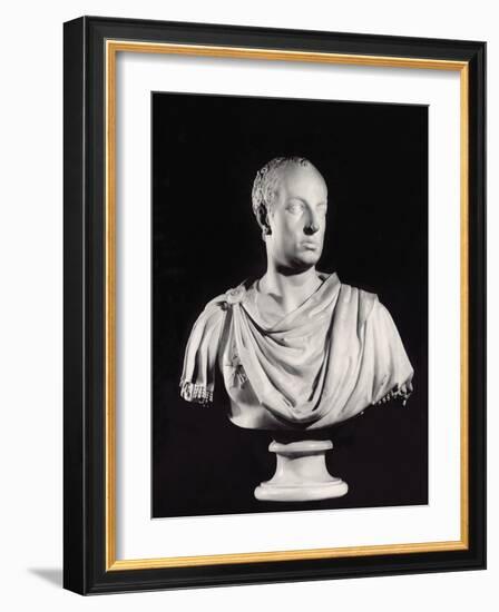 Portrait of the Holy Roman Emperor Francis I (1708-65) (Marble) (See also 82132)-Antonio Canova-Framed Giclee Print